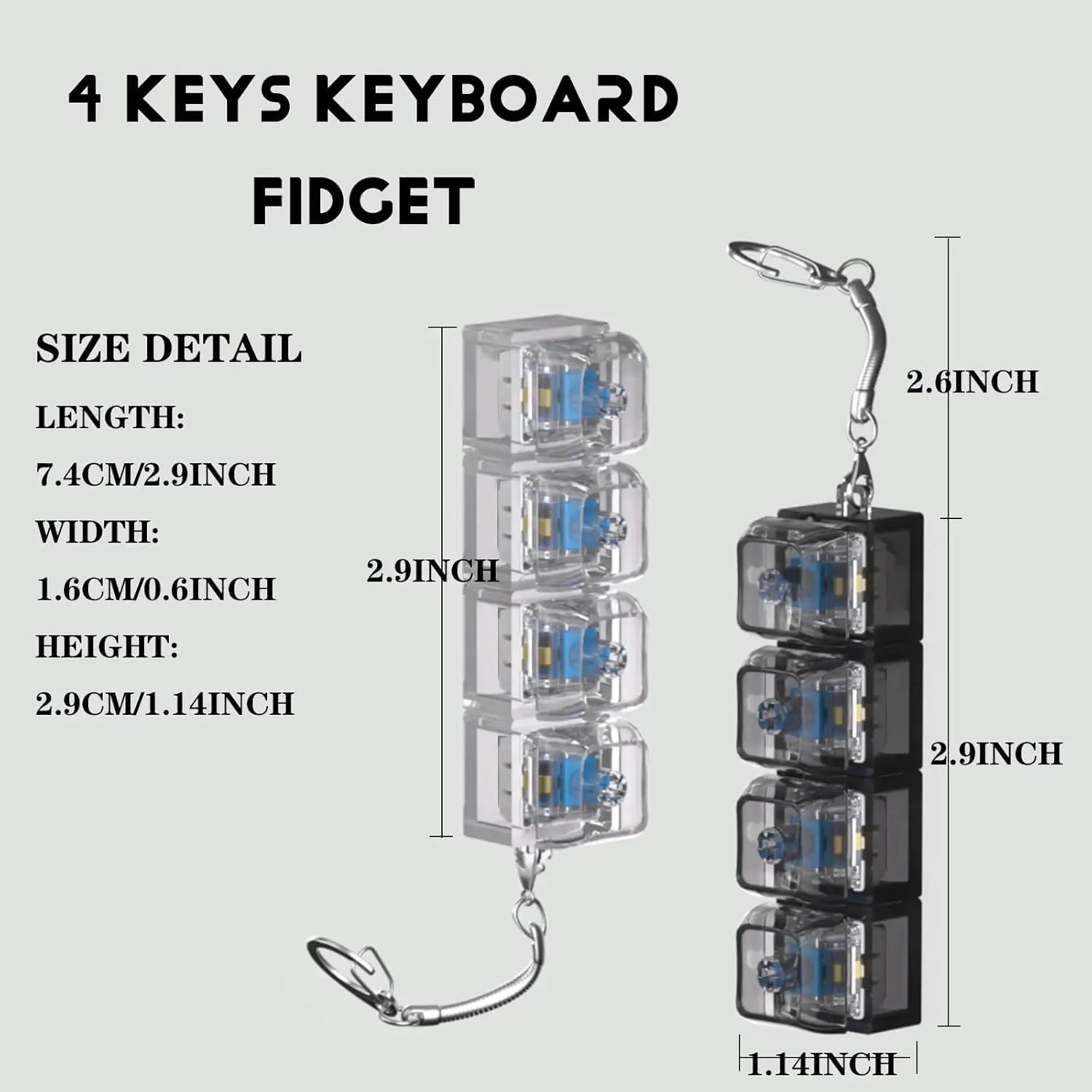 Fidget Glow Keychain Fun